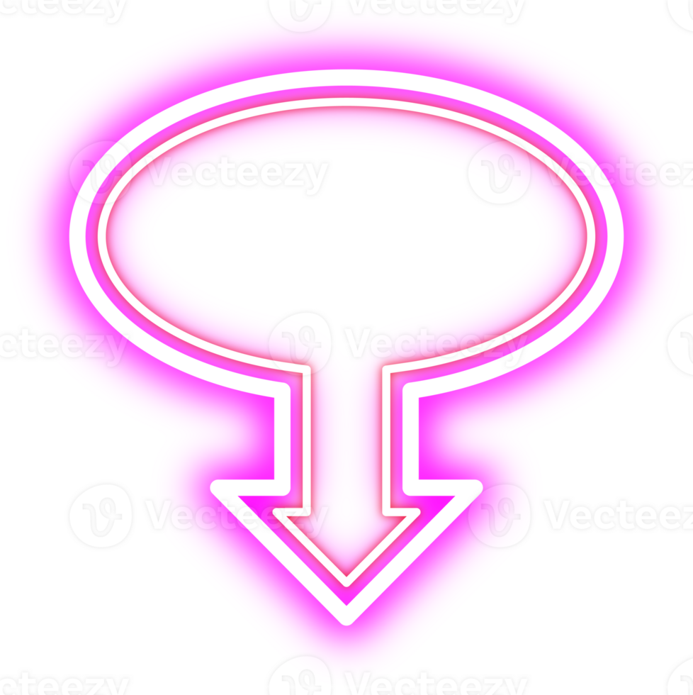 Retro Neon Border. Announcement Board. png