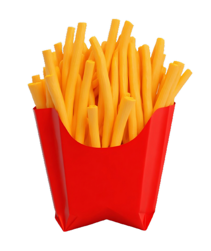 francese patatine fritte png 3d Immagine gratuito Scarica