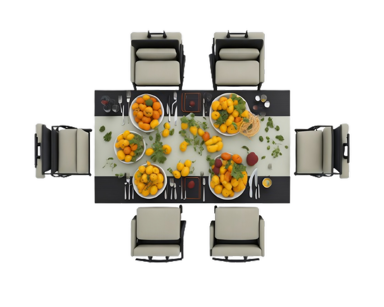 dining table picture top view png free download with fruits.