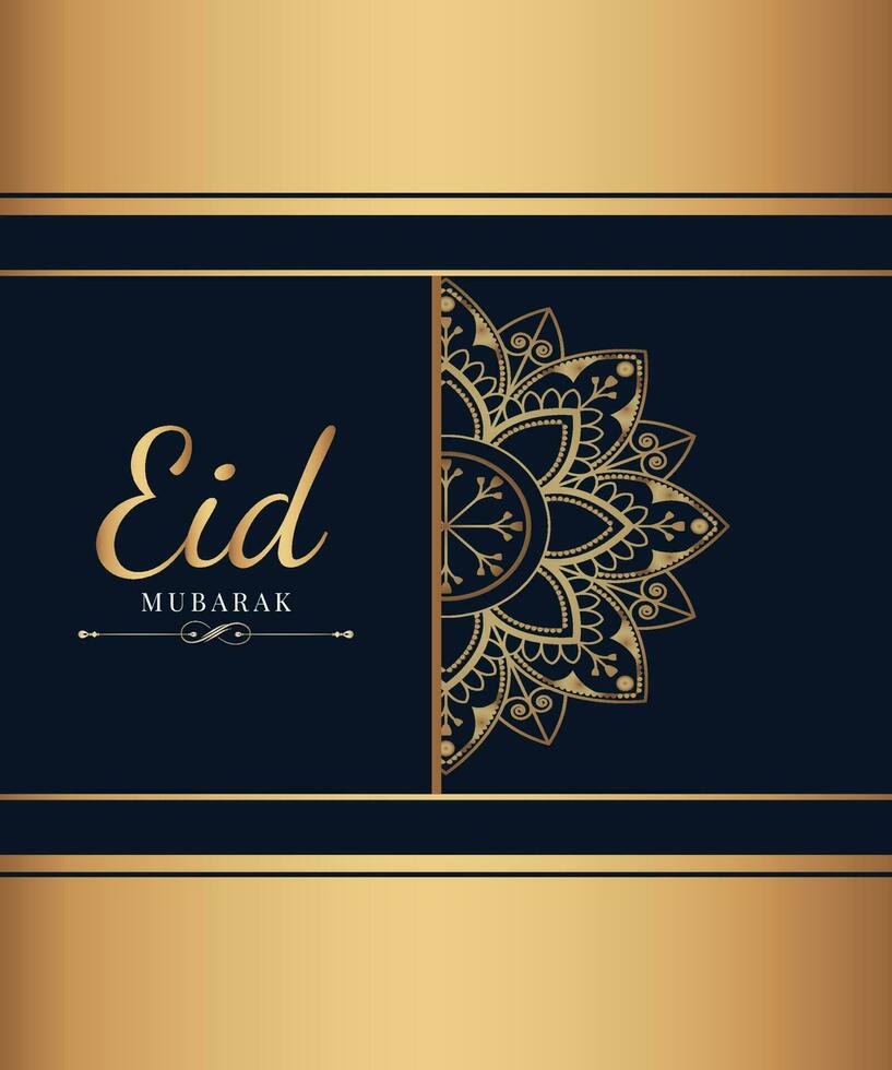 Eid Mubarak card design template. vector