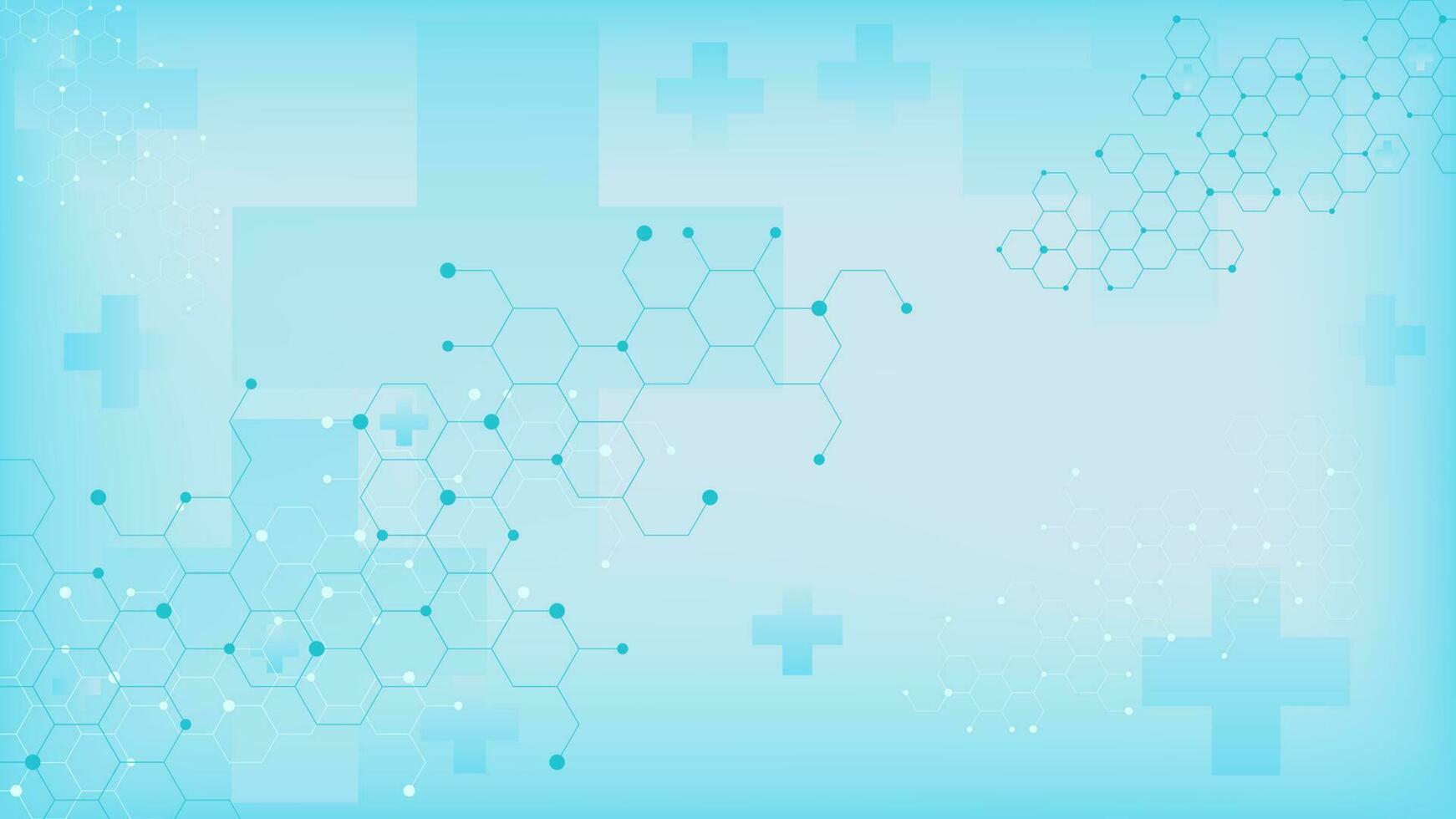 salud cuidado y médico innovación antecedentes. resumen hexagonal formas para medicamento, química y Ciencias concepto diseño. vector ilustración.