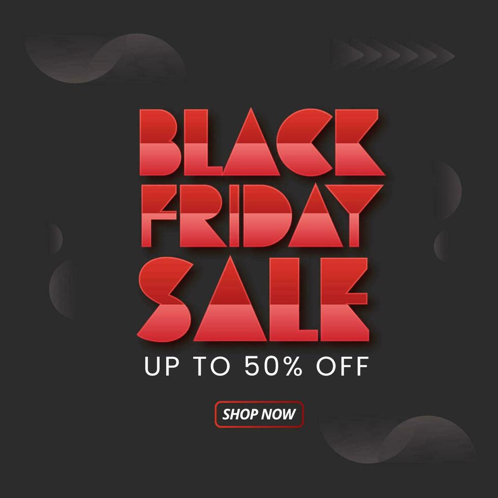 Black Friday Sale Poster Or Template Design. vector