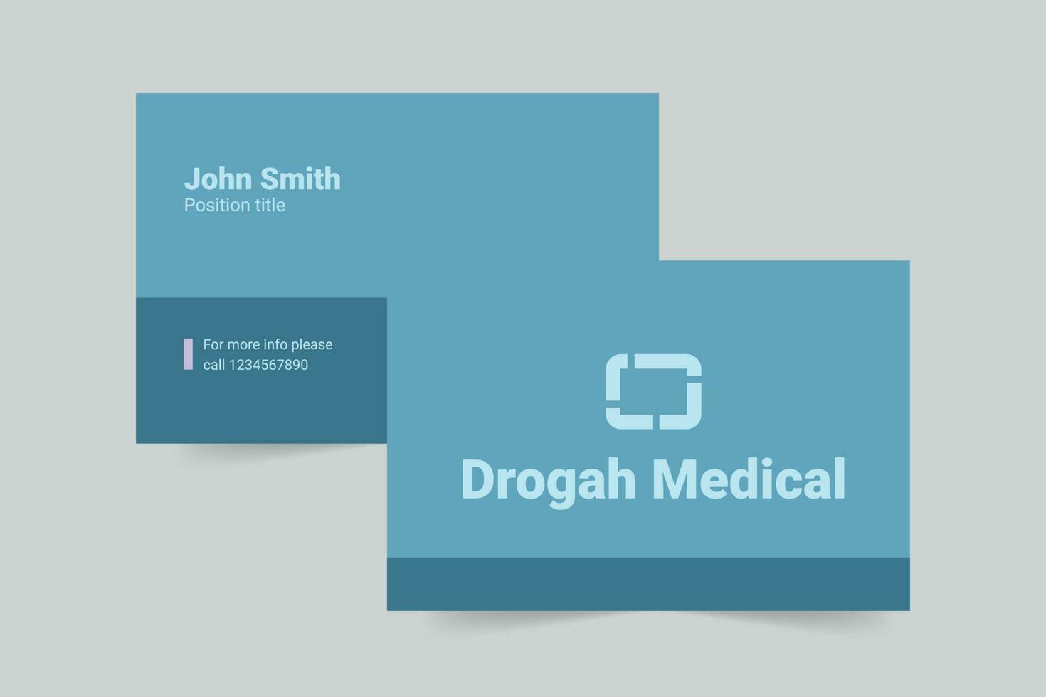 Clinic business card template. A clean, modern, and high-quality design business card vector design. Editable and customize template business card