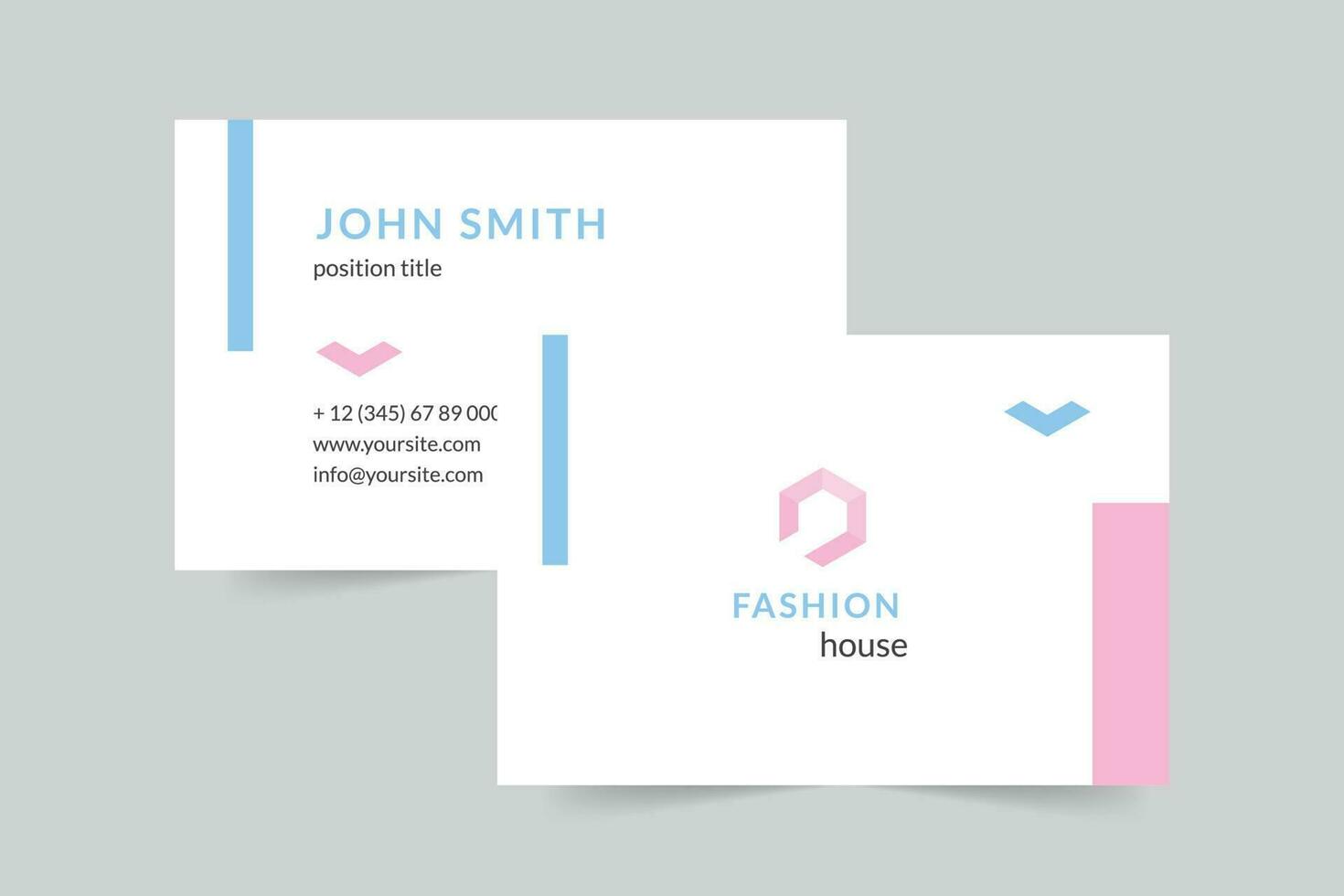 Fashion House business card template. A clean, modern, and high-quality design business card vector design. Editable and customize template business card