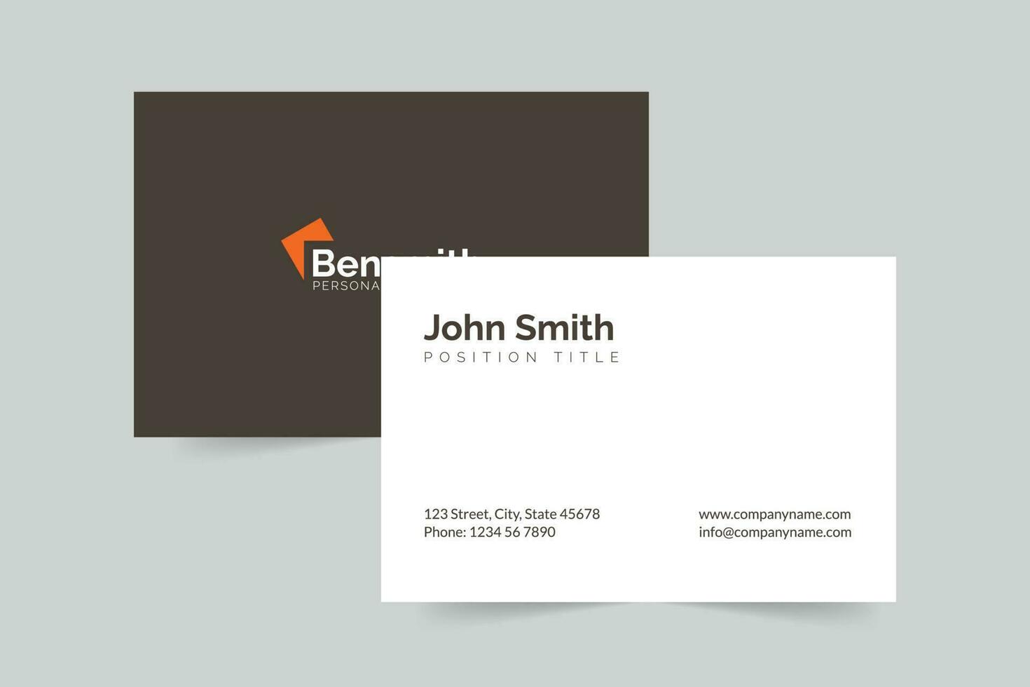 Carpenter business card template. A clean, modern, and high-quality design business card vector design. Editable and customize template business card