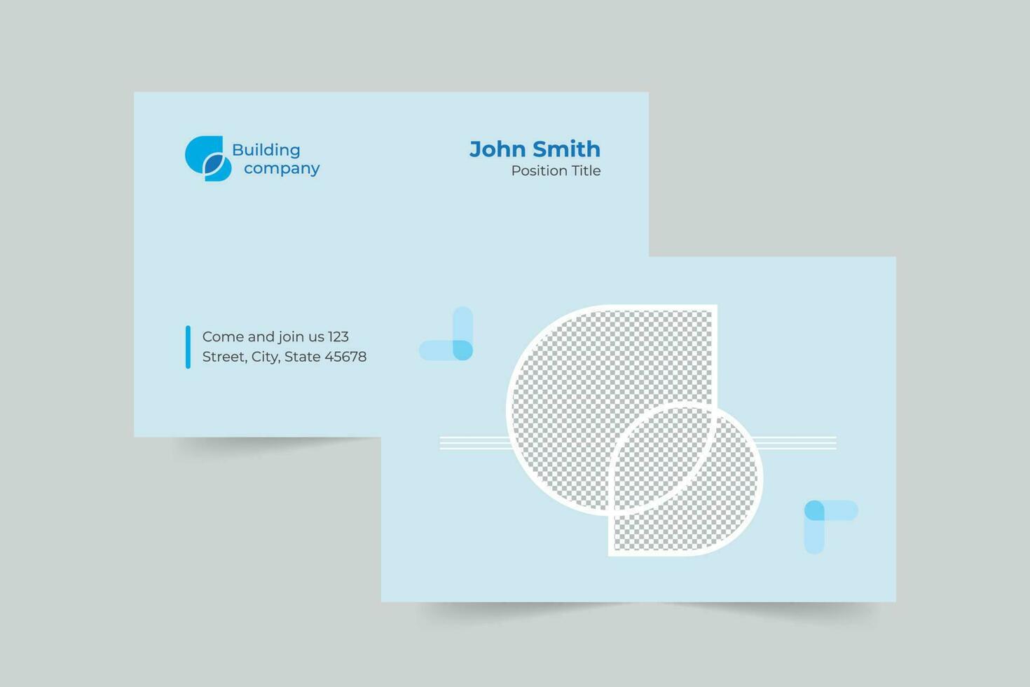 Building Services Company business card template. A clean, modern, and high-quality design business card vector design. Editable and customize template business card
