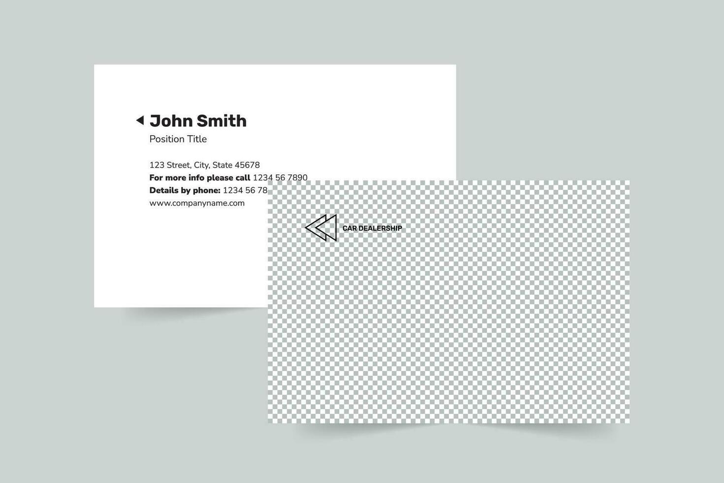 Car Dealership business card template. A clean, modern, and high-quality design business card vector design. Editable and customize template business card