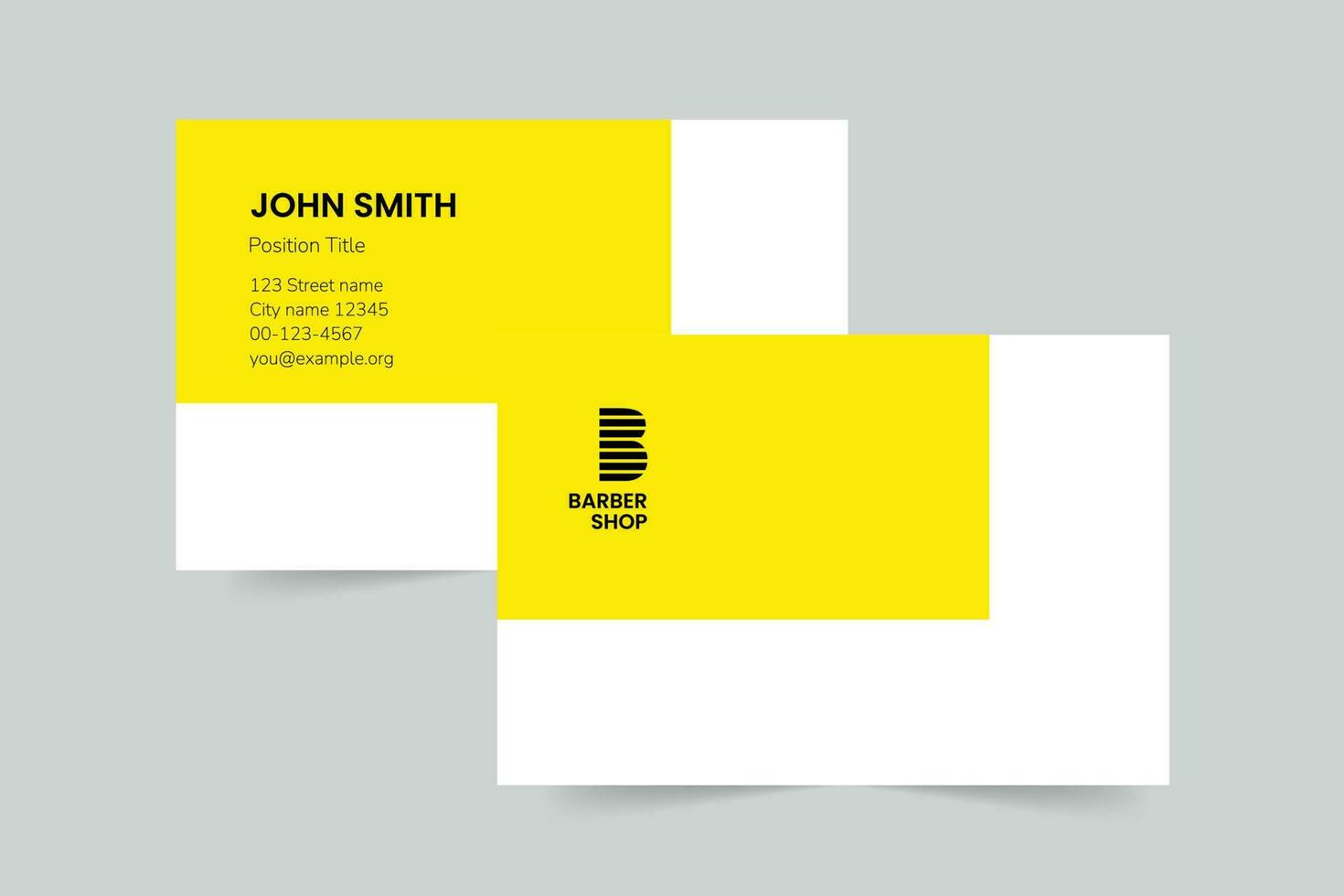 Barbershop business card template. A clean, modern, and high-quality design business card vector design. Editable and customize template business card