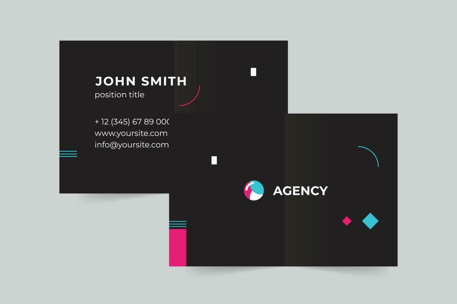 creativo agencia negocio tarjeta modelo. un limpio, moderno, y alta calidad diseño negocio tarjeta vector diseño. editable y personalizar modelo negocio tarjeta