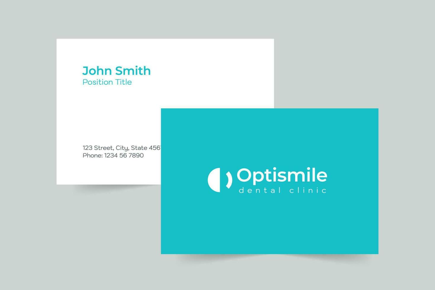 Dental Clinic business card template. A clean, modern, and high-quality design business card vector design. Editable and customize template business card