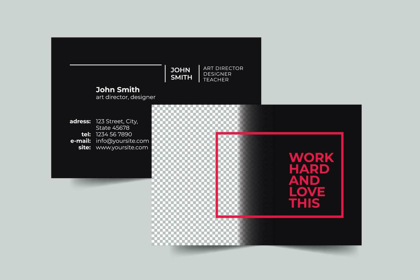 Art Director business card template. A clean, modern, and high-quality design business card vector design. Editable and customize template business card