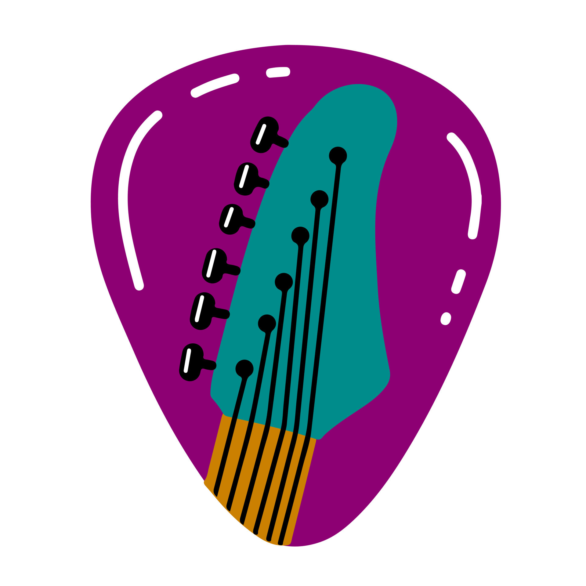 Guitar Pick Icon Flat Design Vector Illustration 23417677 Vector Art at