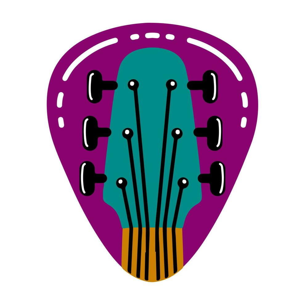 guitarra recoger icono plano diseño vector ilustración