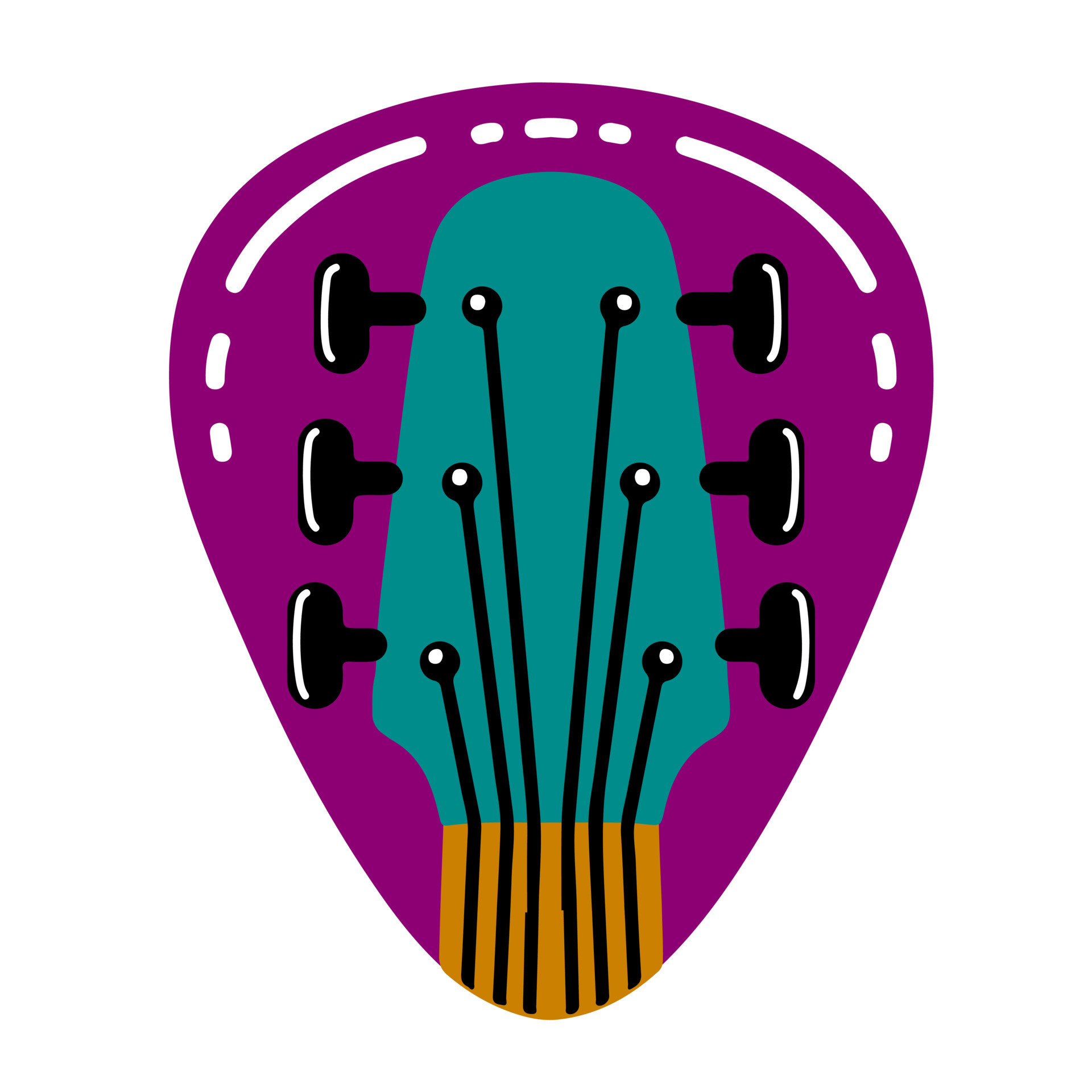 Guitar Pick Icon Flat Design Vector Illustration 23417703 Vector Art at