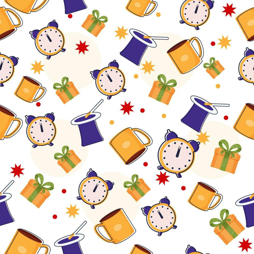 Seamless Pattern Of Party Theme Background. vector