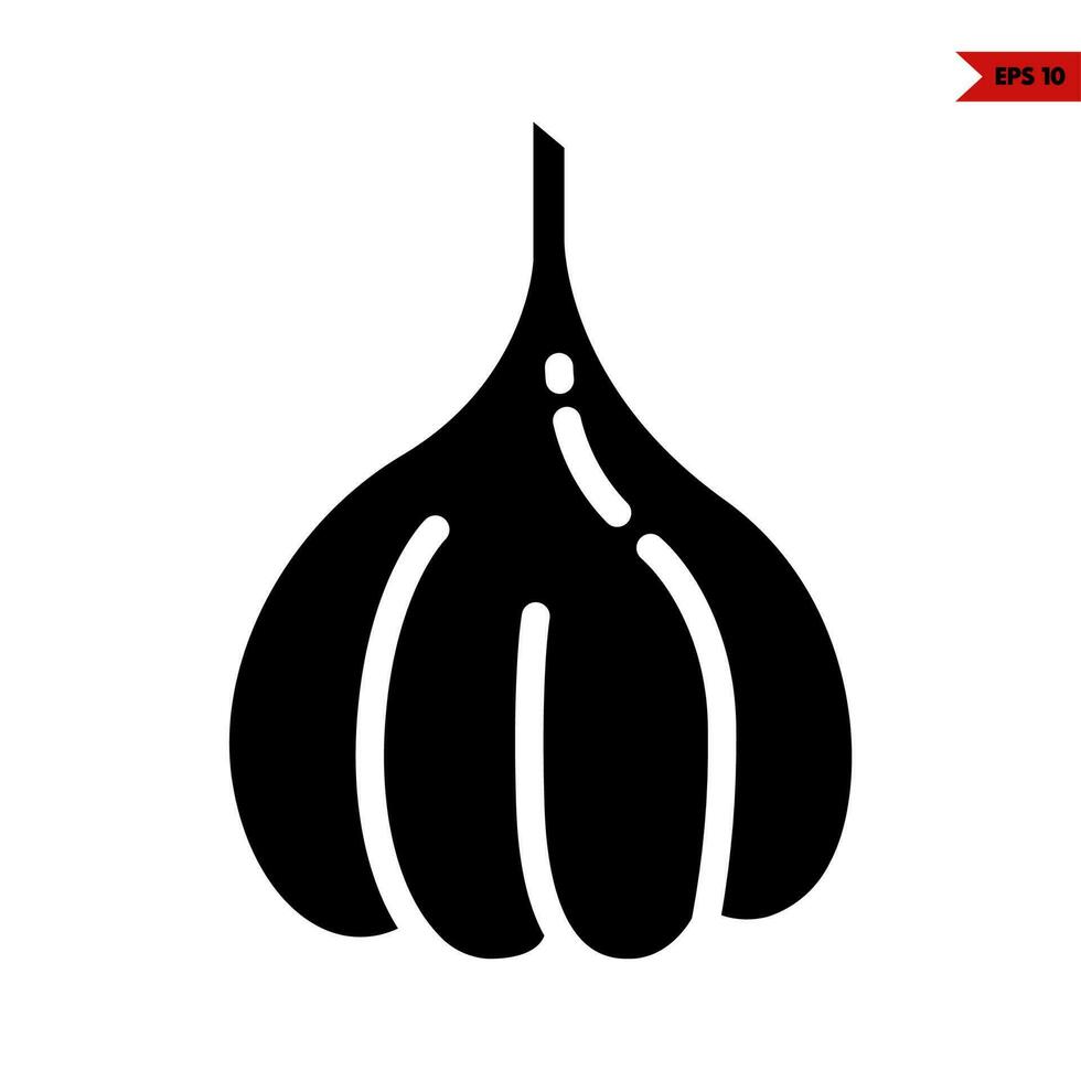 garlic glyph icon vector