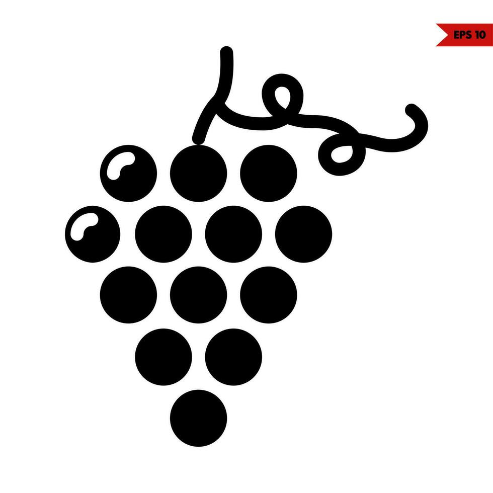 grape glyph icon vector