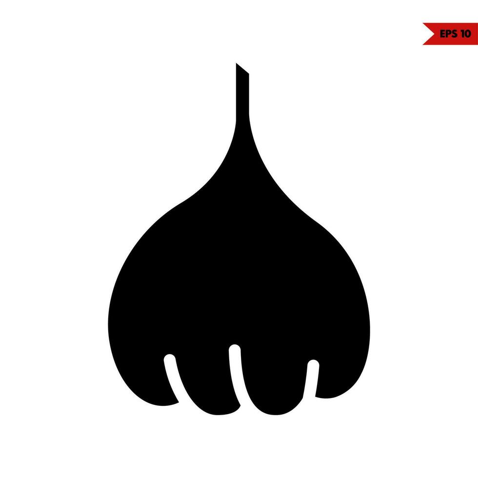 garlic glyph icon vector