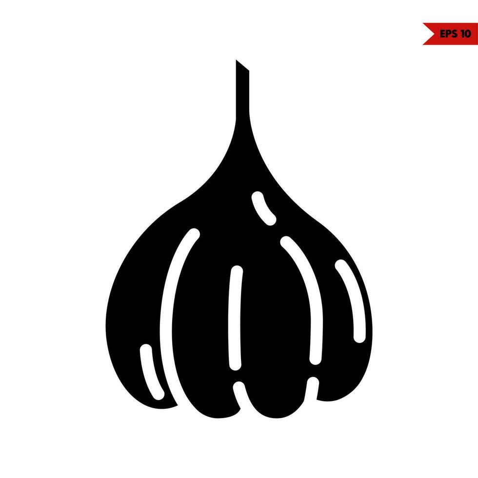 garlic glyph icon vector