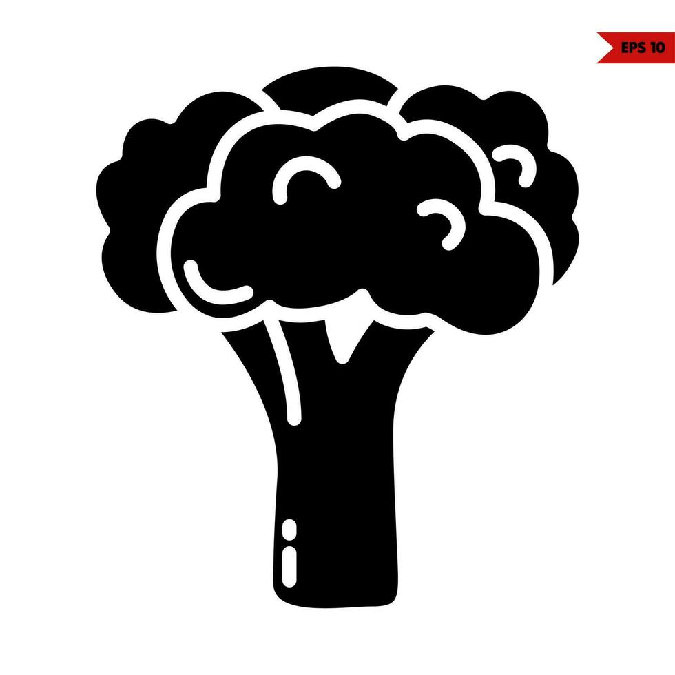 broccoli glyph icon vector