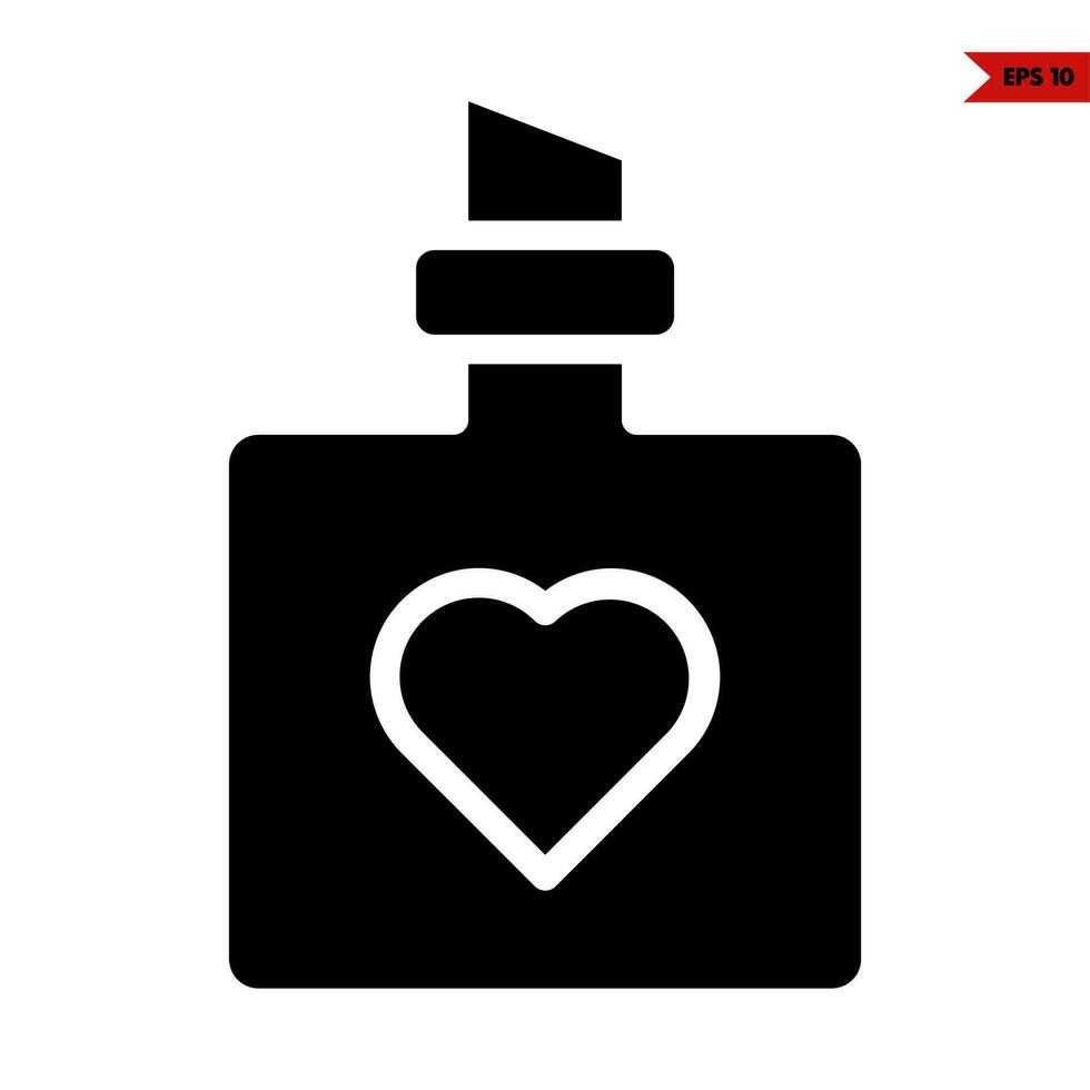 love in bottle spray glyph icon vector