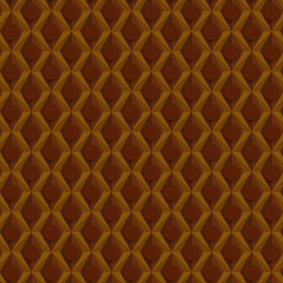 Endless Abstract Geometric Pattern Background With 3D Rendering Rhombus Shape. vector