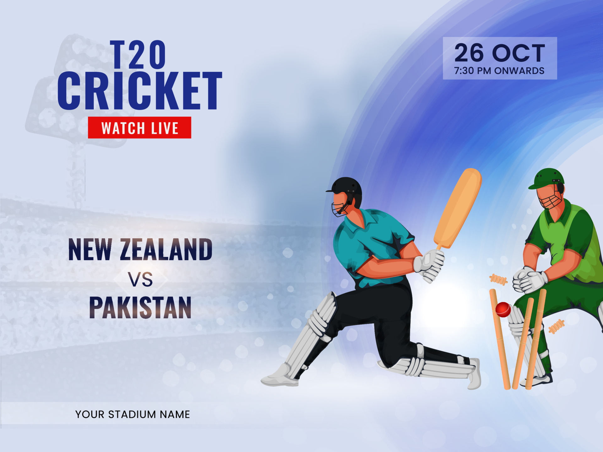 T20 Cricket Watch Live Show Of Participating Team New Zealand VS Pakistan And Cricketer Players