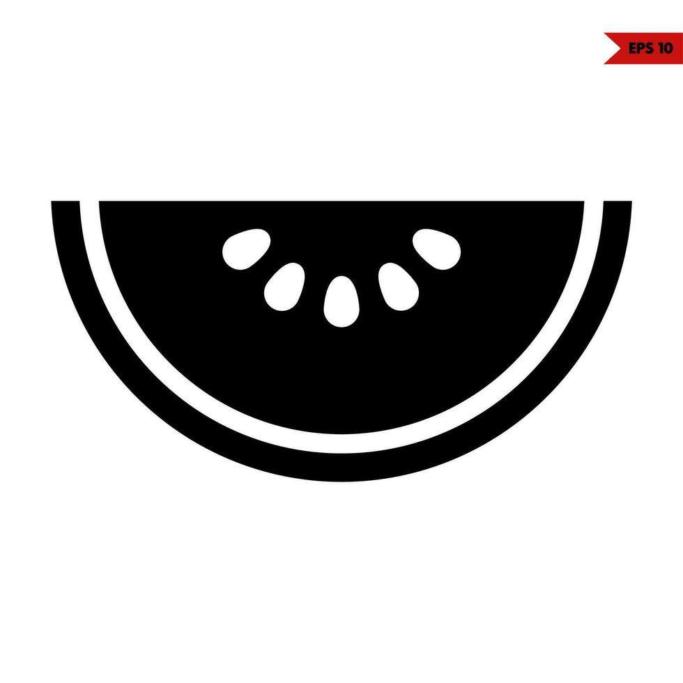 watermelon glyph icon vector