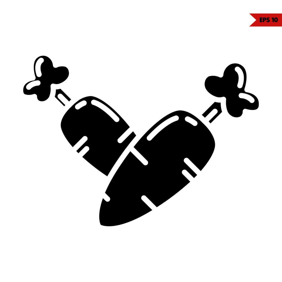 carrot glyph icon vector