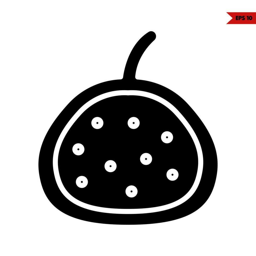 guava glyph icon vector