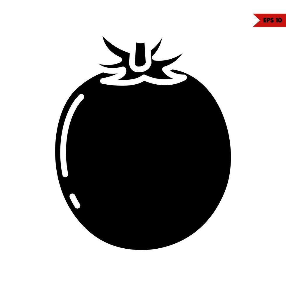 icono de glifo de tomate vector