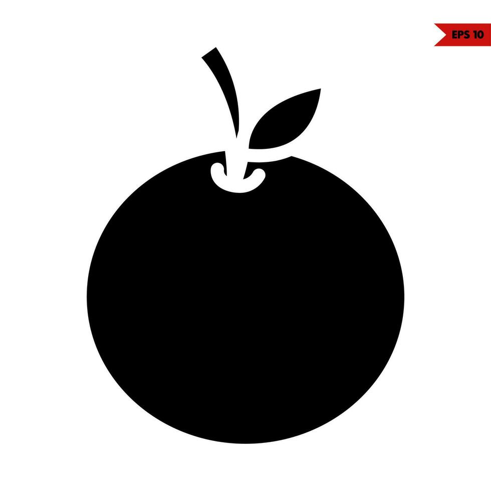 orange glyph icon vector