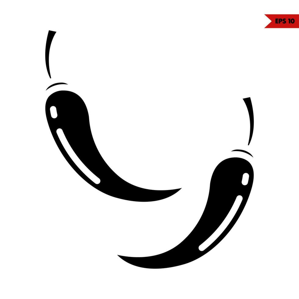 chilli glyph icon vector