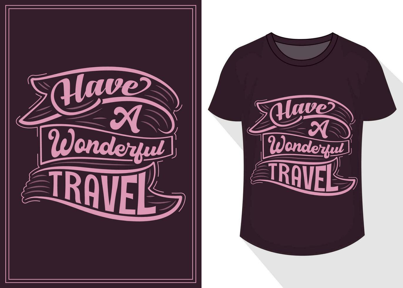 tener un maravilloso viaje citas tipografía letras para t camisa diseño. viaje camiseta diseño vector