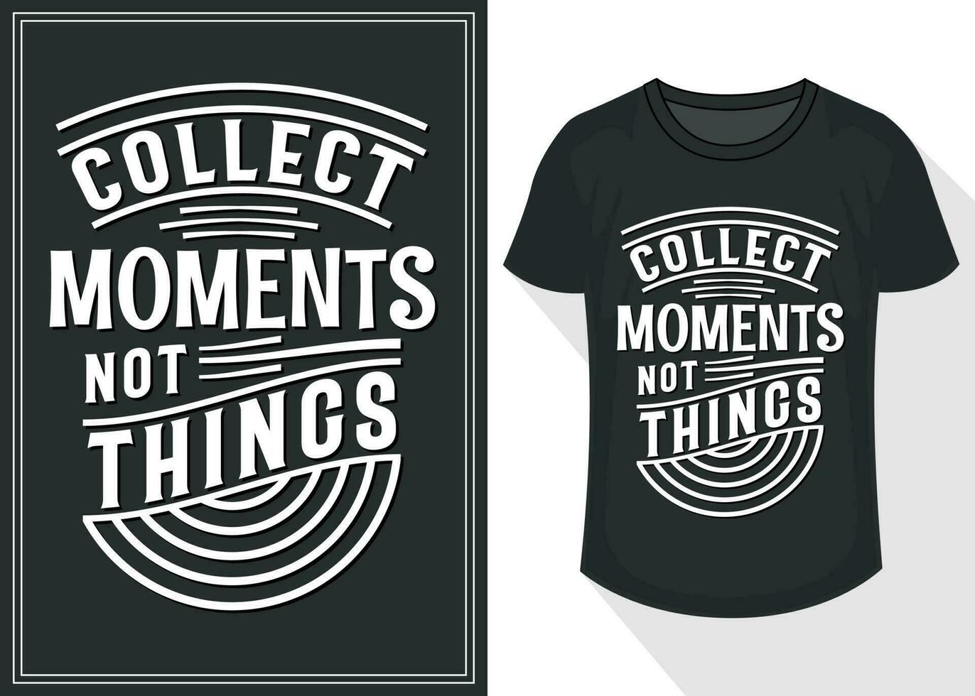 recoger momentos no cosas citas tipografía letras para t camisa diseño. viaje camiseta diseño vector