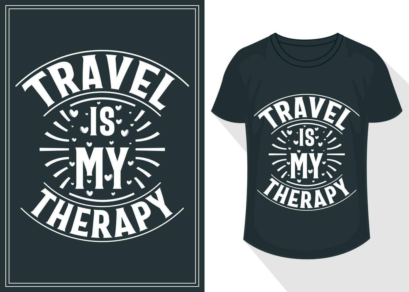 travel is my therapy typography quotes lettering for t shirt design. travel t-shirt design vector