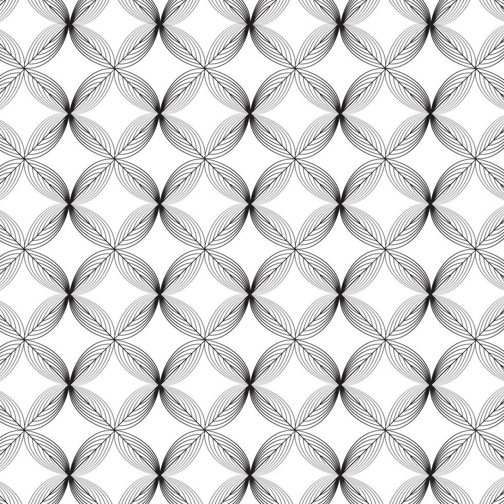 Repeating Geometric Flower Leaves Pattern Background. vector