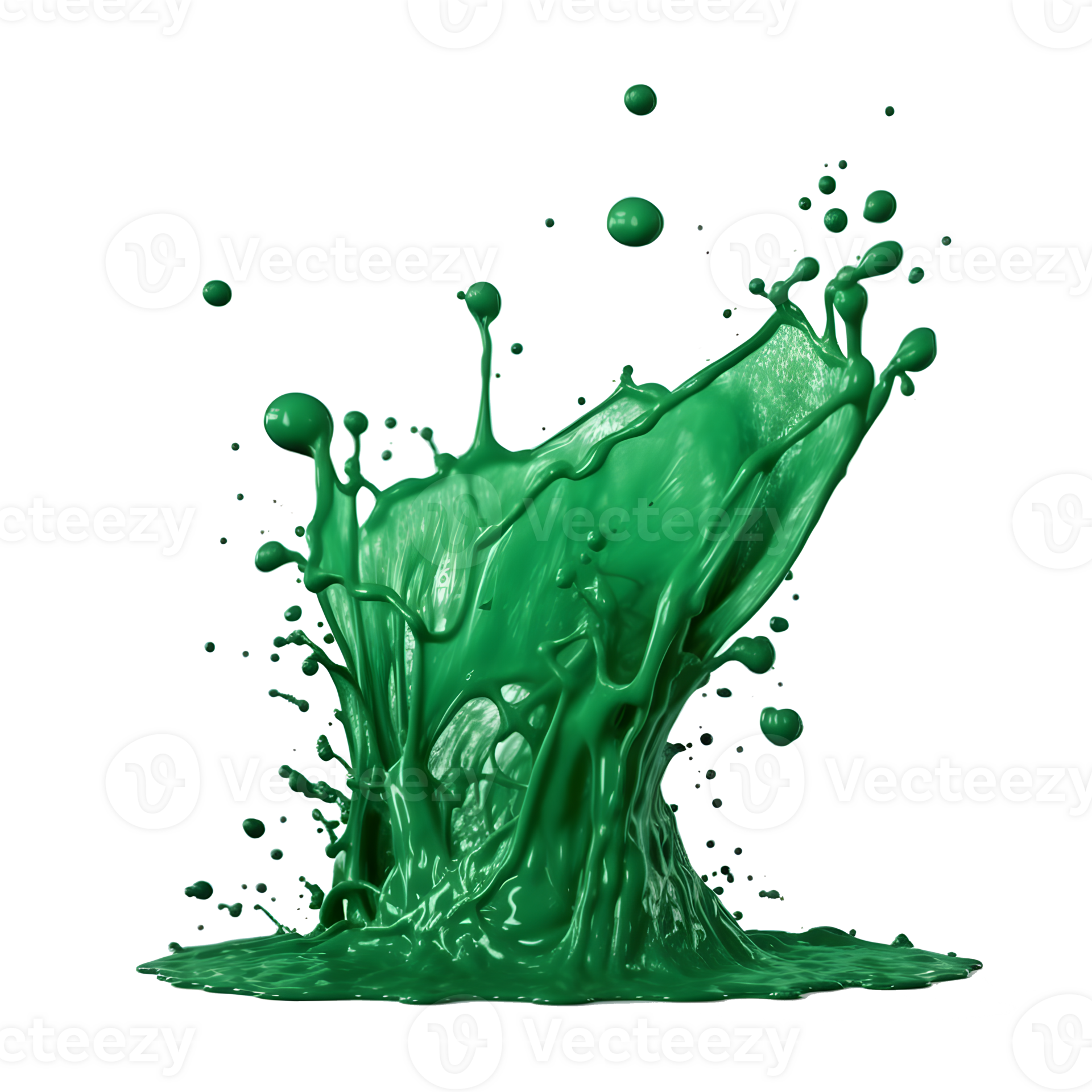 green slime splash on transparent background ,isolated slime explosion ...