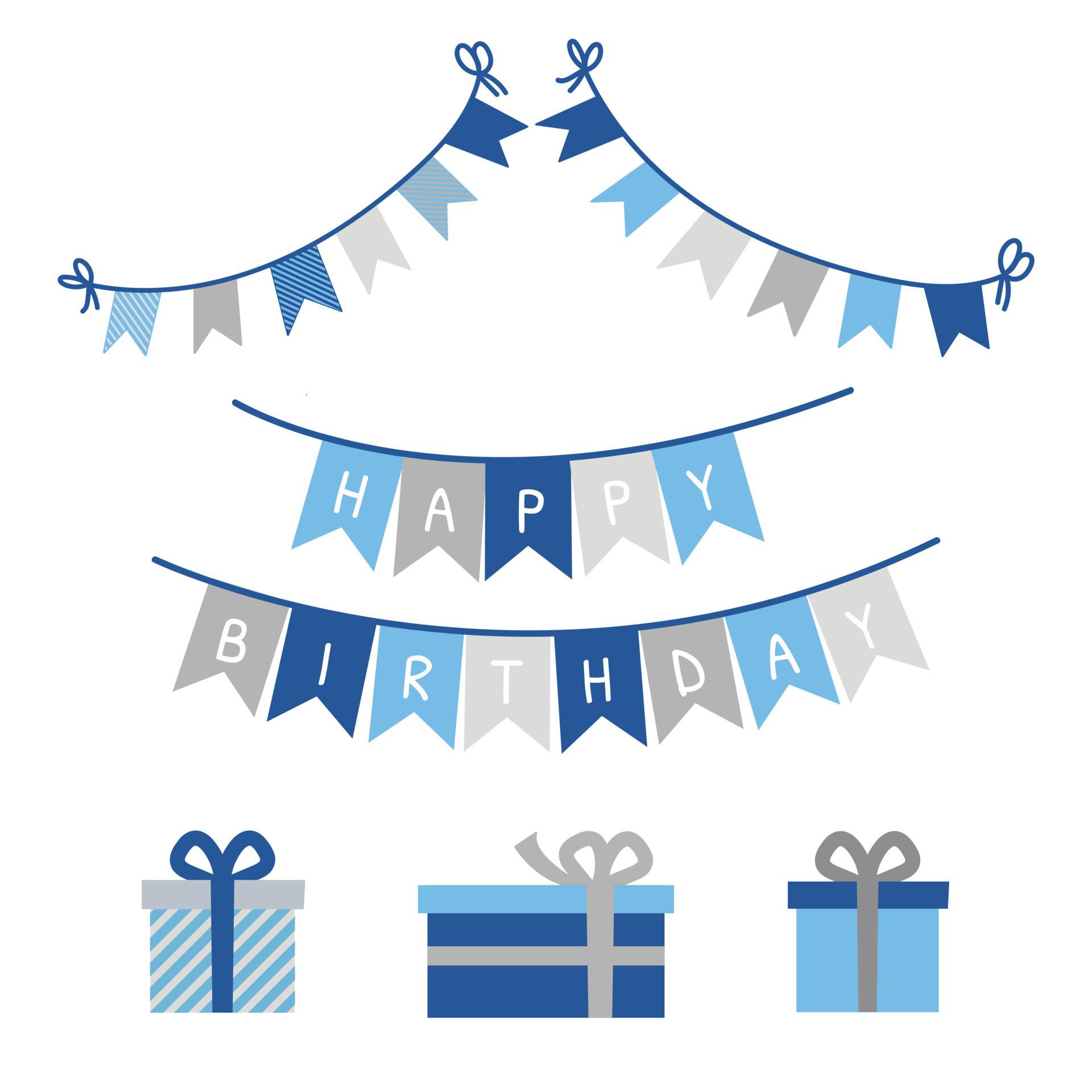 happy-birthday-banner-birthday-party-flags-gift-boxes-23419880-vector