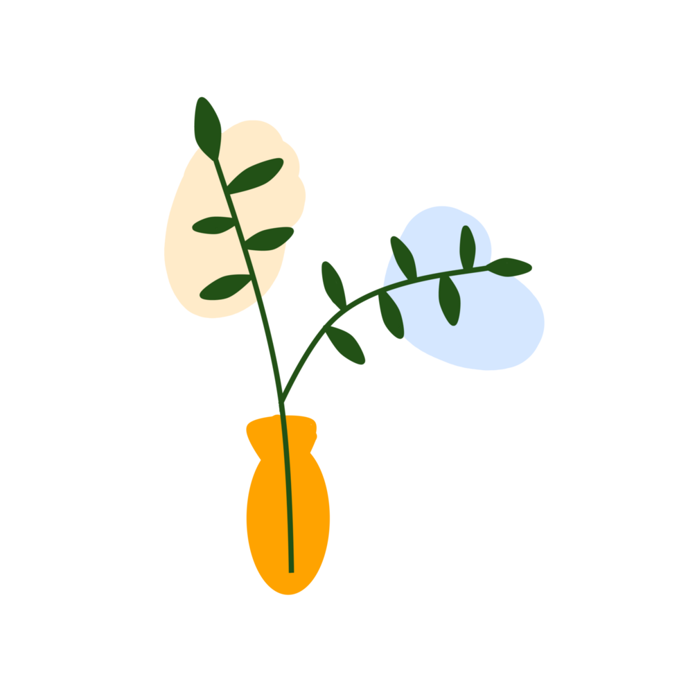 picture of leaf with abstract doodles png