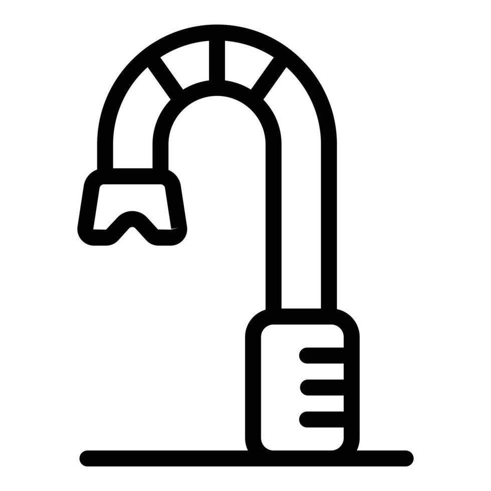 Construction crowbar icon outline vector. Bar tool vector