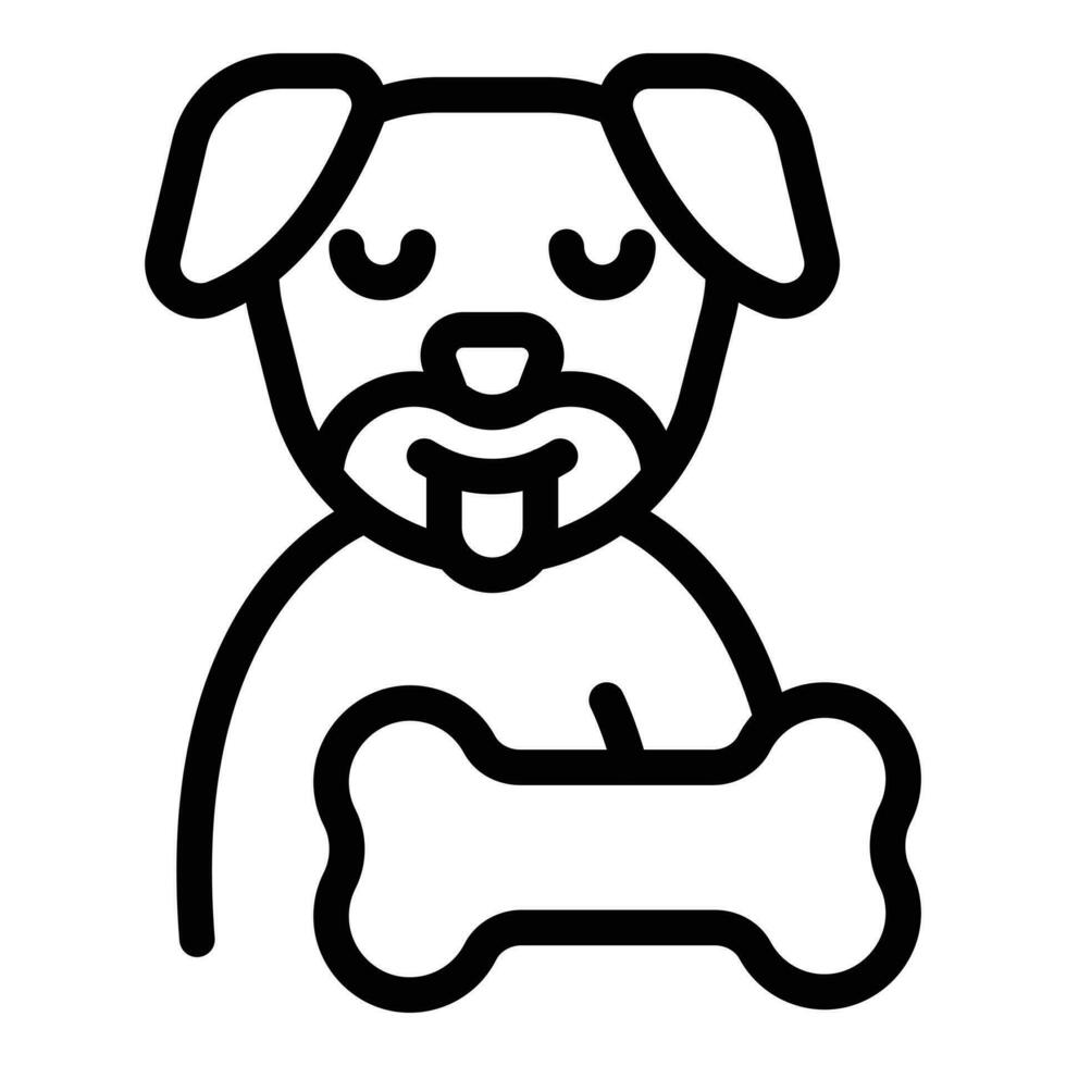 Dog food bone icon outline vector. Pet restaurant vector
