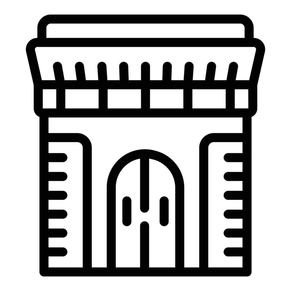 Poland arch icon outline vector. Warsaw map vector