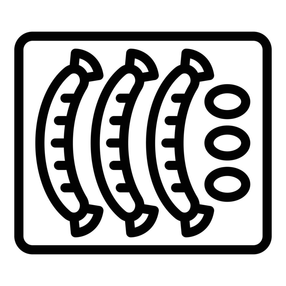 Polish bbq sausages icon outline vector. Poland country vector