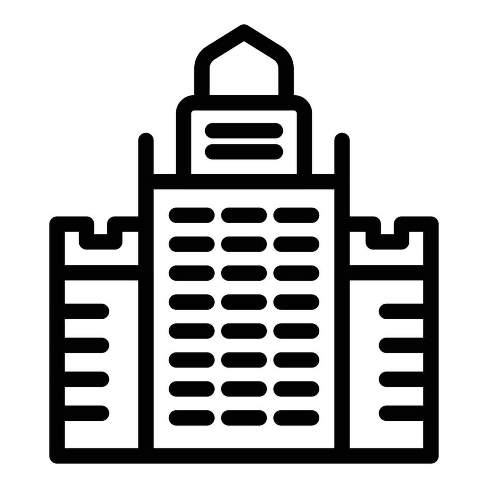 Poland building icon outline vector. Map warsaw vector