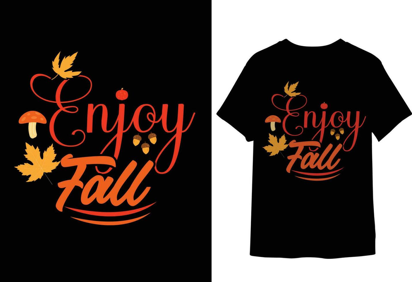 disfrutar otoño tipografía camiseta diseño. Listo a impresión para vestir, póster, ilustración. moderno, simple, t camisa vector. vector