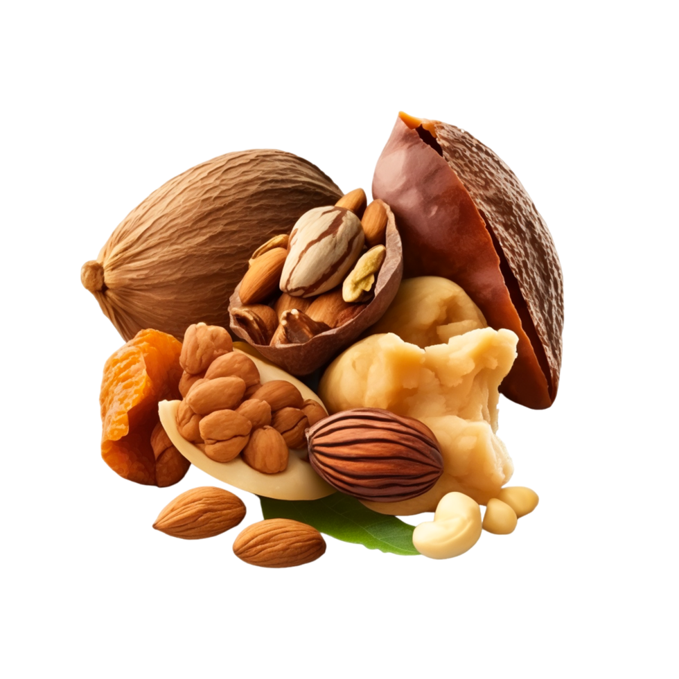 almonds nuts isolated on white or transparent background. png