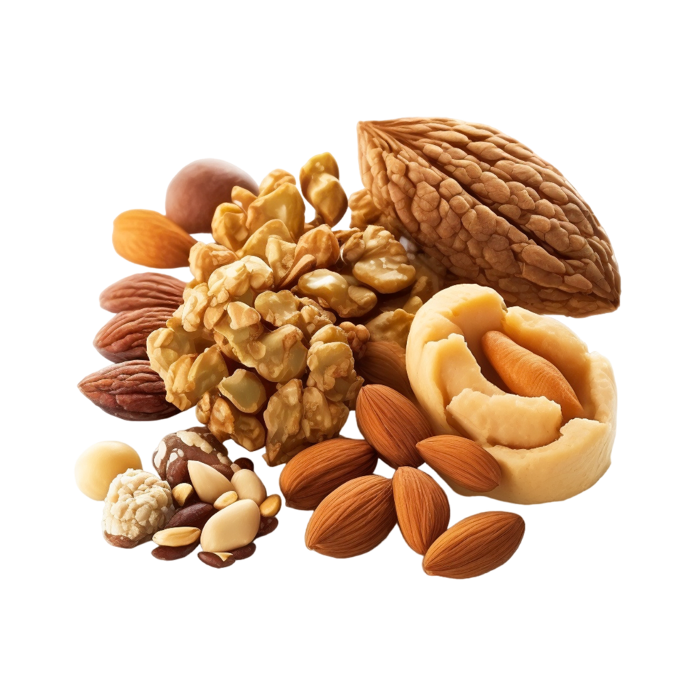 almonds nuts isolated on white or transparent background. png
