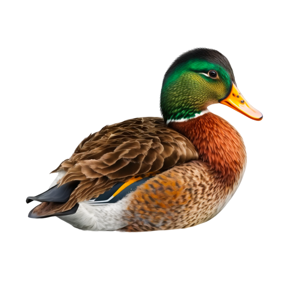 Duck Wild Gray Transparent On White Background. png