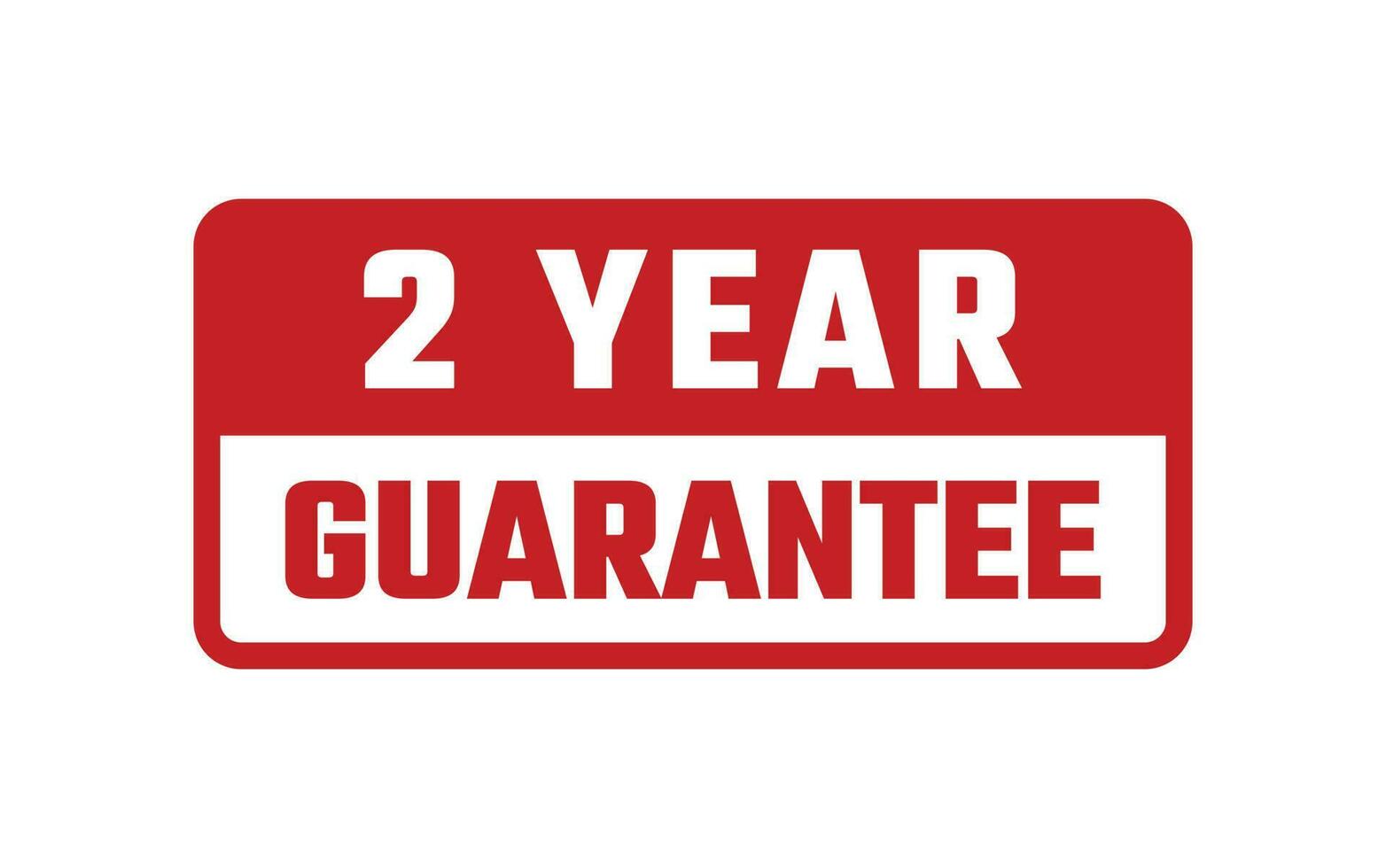2 Year Guarantee Rubber Stamp vector